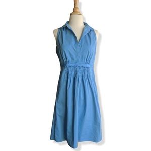 Light blue sleeveless midi dress